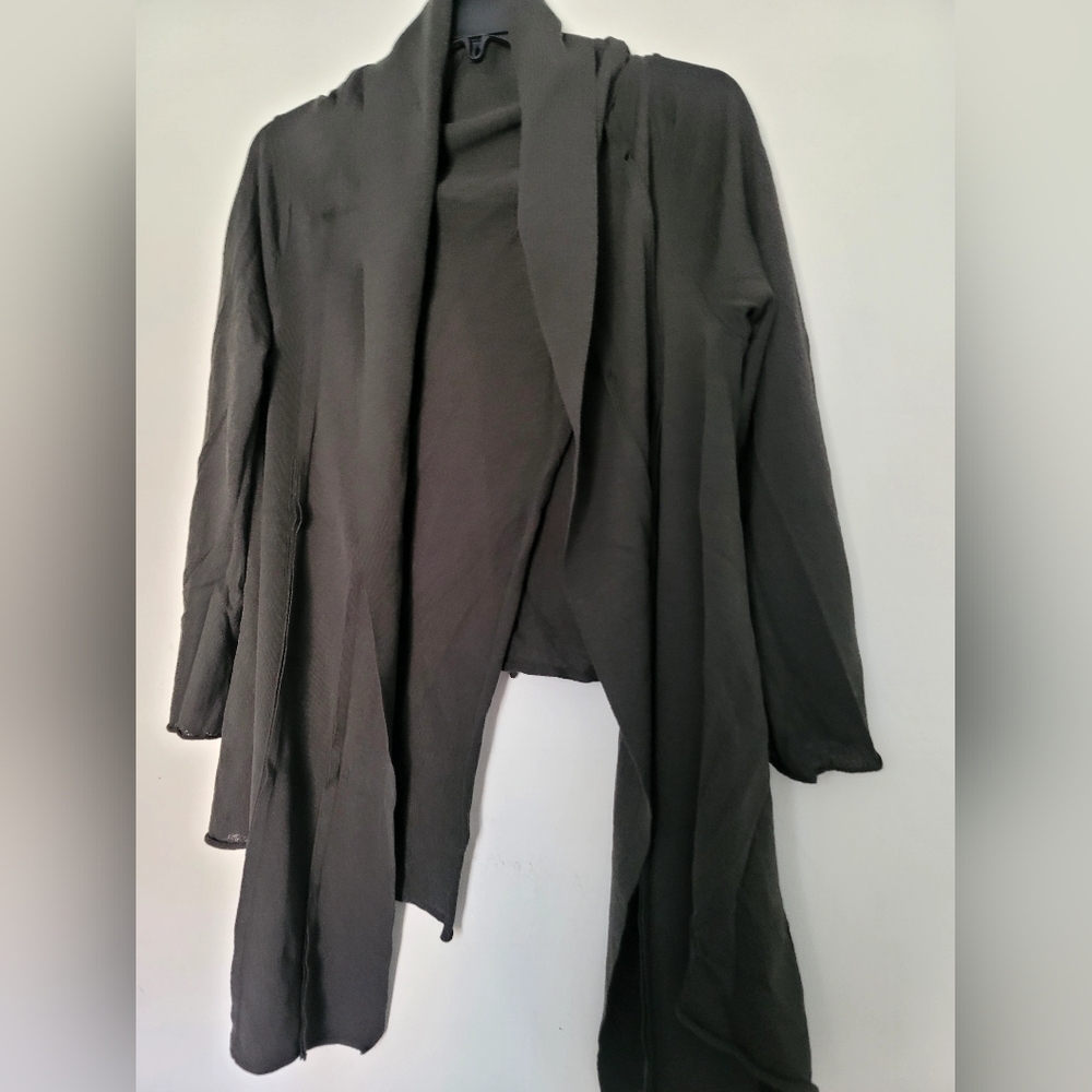 Crea Concept Cardigan Large Gray Art To Wear Merino Wool Asymmetrical Open New
